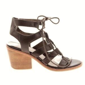Sol Sana Rudey Leather Lace Up Ankle Sandals 39